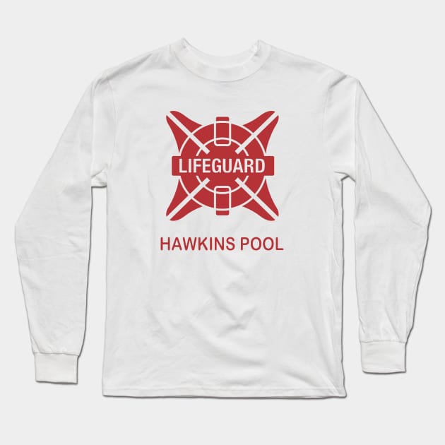 Lifeguard Hawkins Pool Long Sleeve T-Shirt by vender